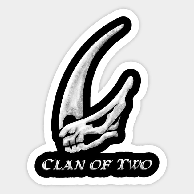 Clan of two Sticker by benjaminfaucher7